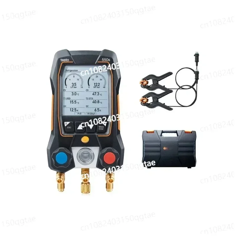 550s Kit Refrigeration Manifold with Bluetooth Bracket and Fixed Cable Clamp Temperature Probe