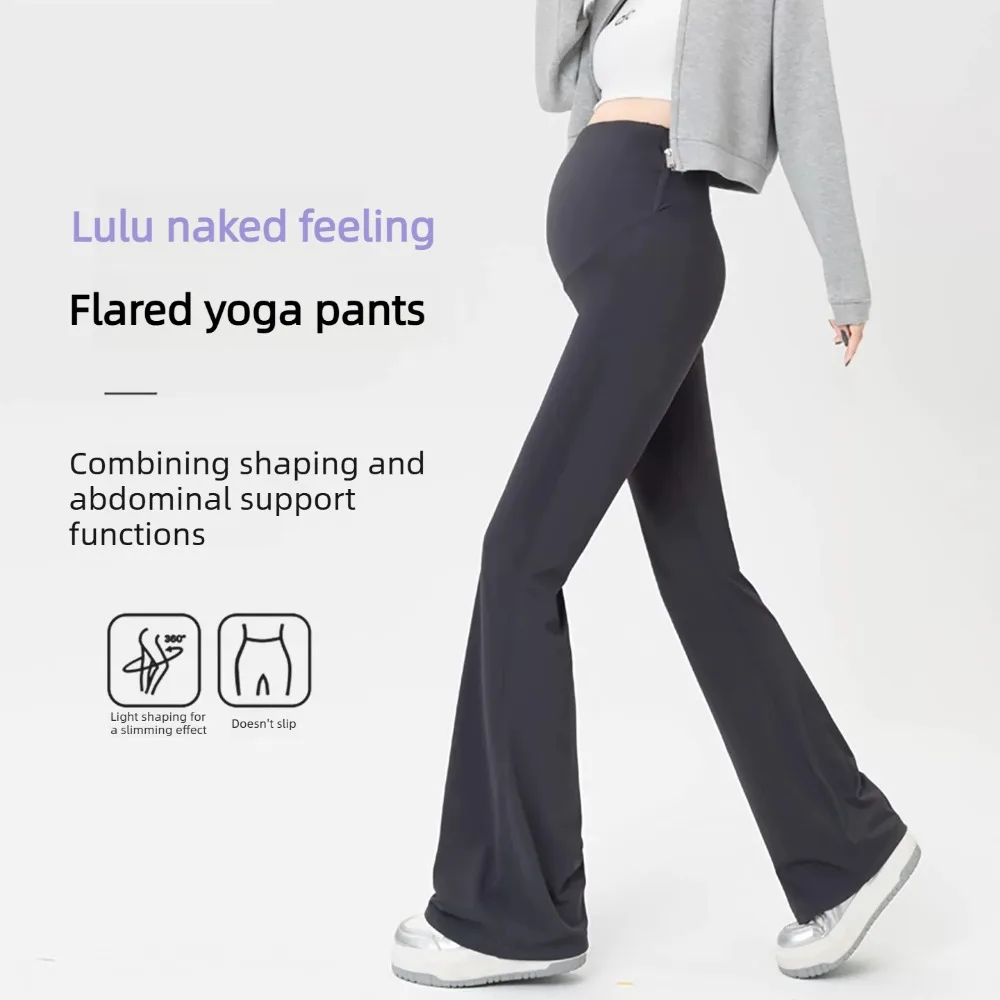 Maternity Leggings Yoga Pants Slim Fit Stretch Flared Pregnant Women All Season Gym Workout Pilates Daily Wear Home Travel