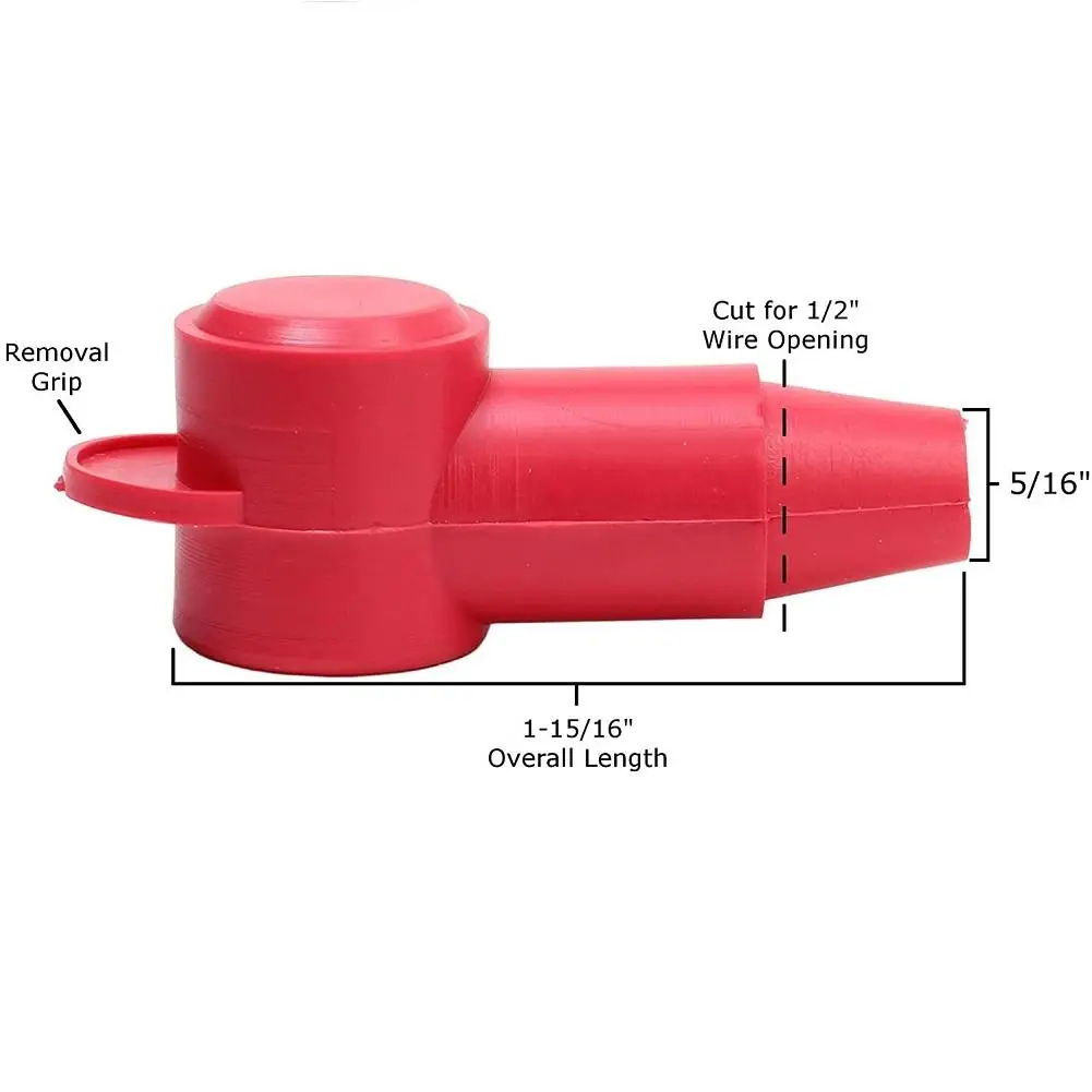 Silicone Terminal Covers for Car Battery, Pile Head Protective Caps, Flame Retardant, Isolation Bainha, 10 Pçs/lote