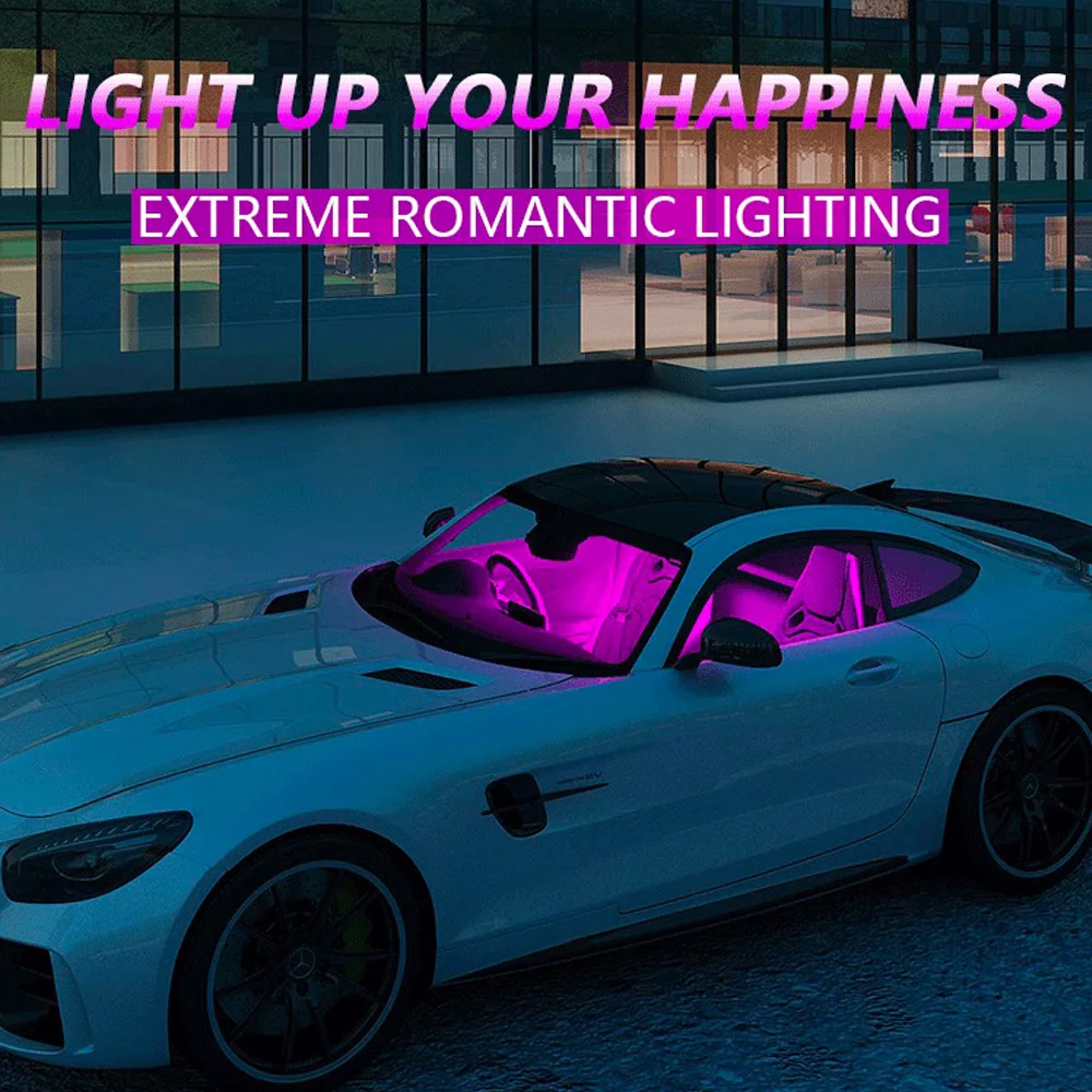 24LED Auto Innen Umgebungs Fuß Streifen Licht Kit Hintergrundbeleuchtung 5V USB Auto Dekorative Atmosphäre Neon Lampe Fahrzeug Zubehör – Detail 2