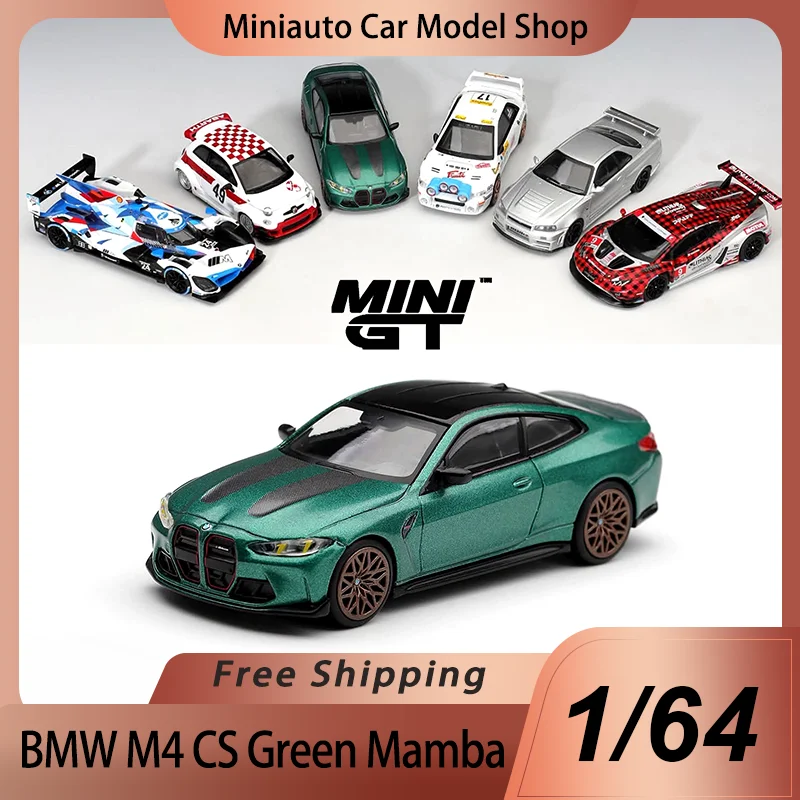 

MINIGT 1:64 Miniature BMW M4 CS MGT01328 Matte Isle of Man Green Black Alloy Simulation Car Model Toy For Collectors Presale