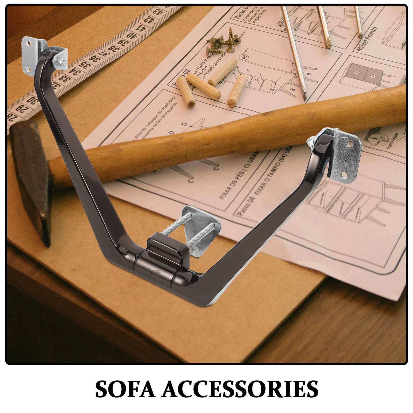 Adjustable Metal Sofa Headrest Hinge High Strength Alloy Furniture Hardware Replacement Connector Pillow Gear Hinge for Couch