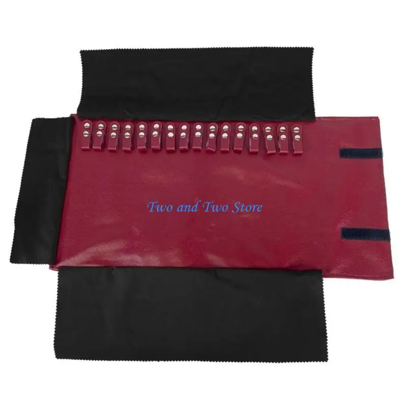

HX6F Compact Jewelry Roll Case Soft and Durable Microfiber Accessory Bags