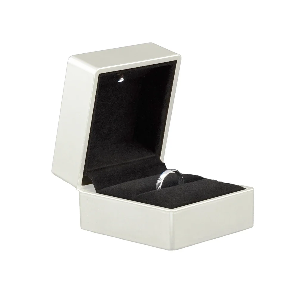 Luxury LED Jewelry Box Bracelet/Necklace Case Free Custom Logo Lighted Ring Gift Packaging with Hidden Light,Multi-Use Organizer