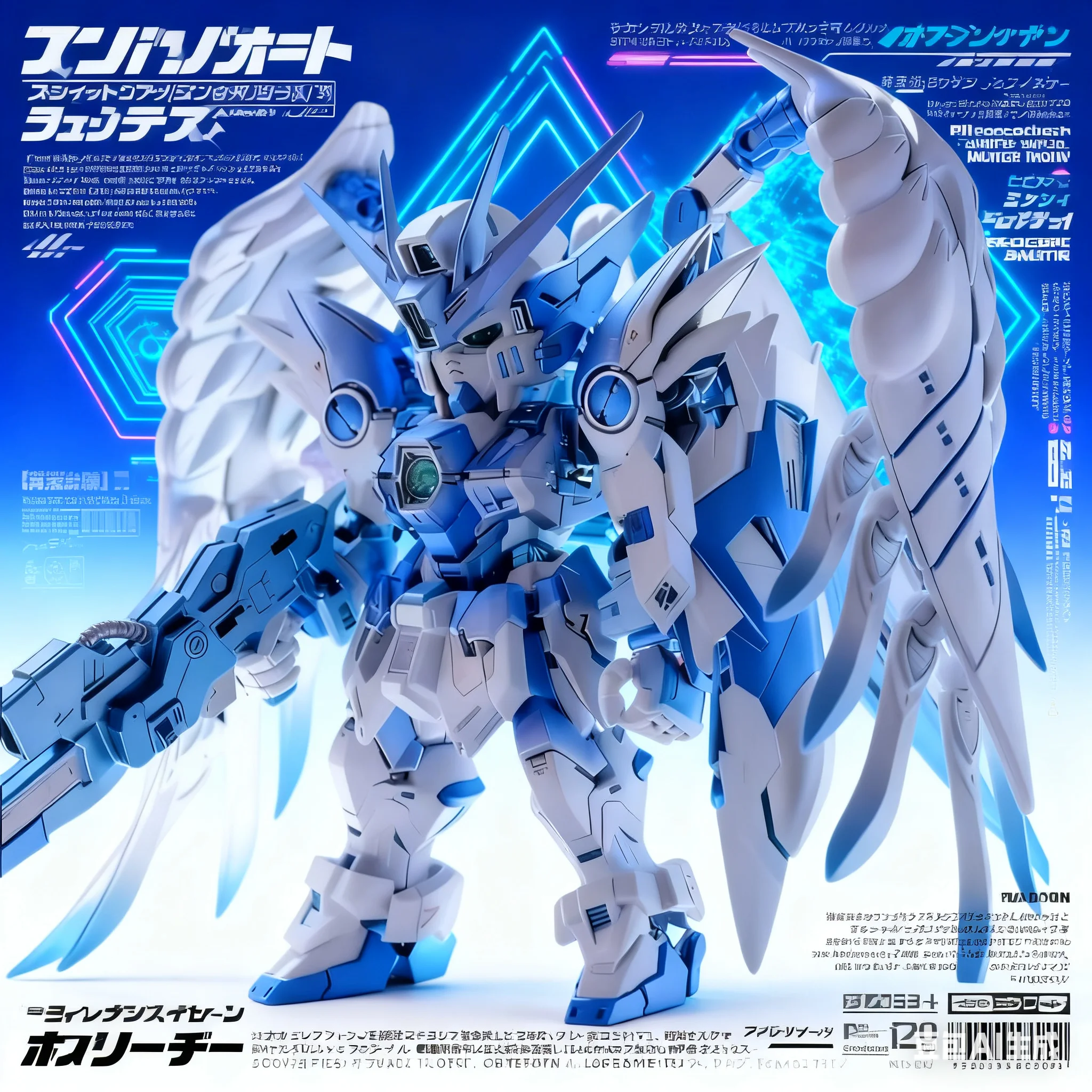 สินค้าพร้อมส่ง GAOGAO รุ่น XXXG-00W0 Wing Zero MGSD สีฟ้าไอซ์บลู ฟิกเกอร์แอคชั่น ชุดประกอบโมเดล ของเล่นหุ่นยนต์พลาสติก ของขวัญ