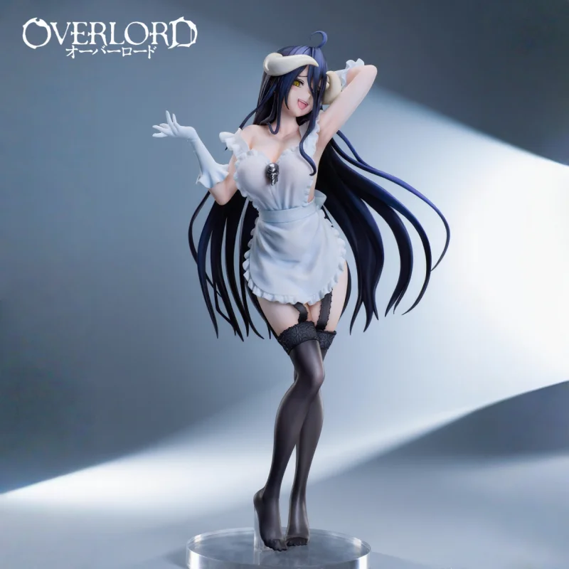In Stock 1/7 elCOCO Overlord Albedo Maid Costume Version Anime Figure Black Lace Style Desktop Cute Trendy Toy Collection Model