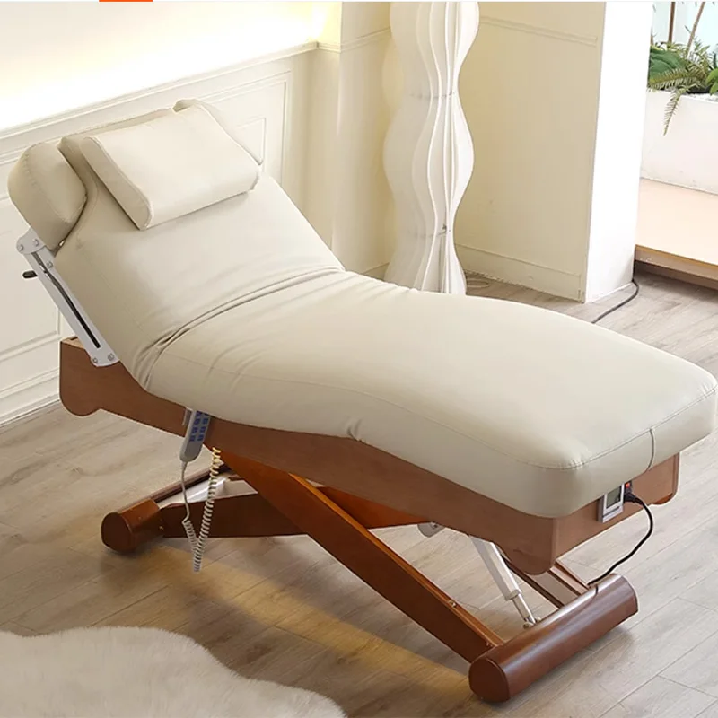 

Professional Wooden Adjustable Stand Electric Heated Massage Bed Beauty Bed Facial Therapy Spa Beauty Room Salon Room