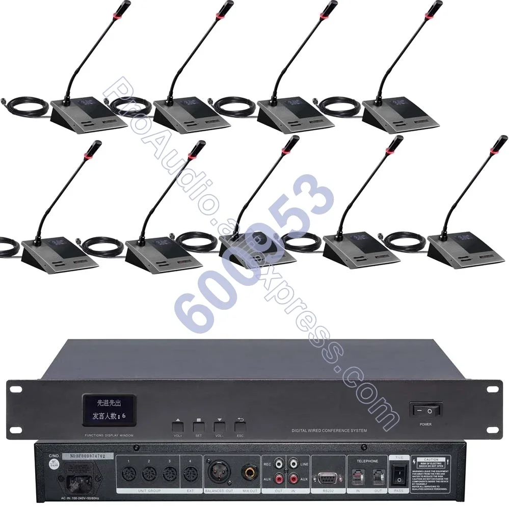 MICWL Pro Discussing 1 Chairman 14 Delegate Classical MIC Meeting room Wired Conference System max. 255 unit