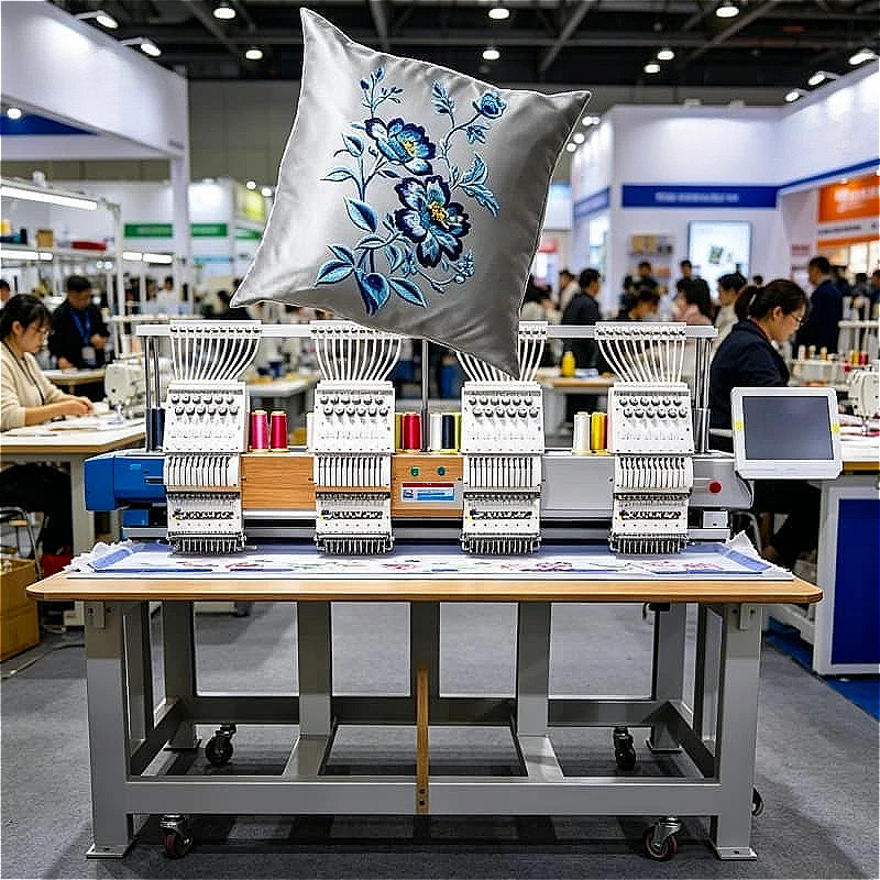 Computerized Embroidery Machine 15 Needle 1200 SPM Automatic Thread Trimmer For Home Business T Shirt Hat Logo Customized