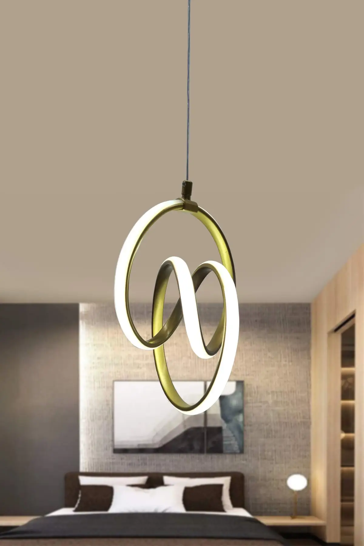 DOLBOVI Modern pendant Gold case white light Led chandelier 1 year warranty Led chandelier