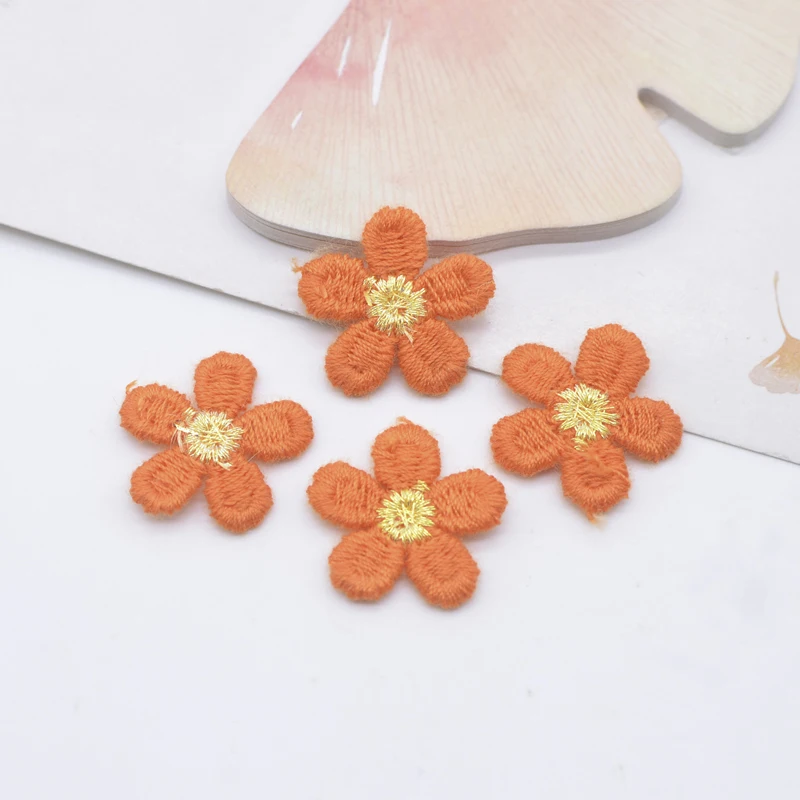 20Pcs 20mm Daisy Flower Applique for DIY Clothes Hat Shoes Crafts Sewing Supplies Patches Headwear Hair Clips Decor Accessories