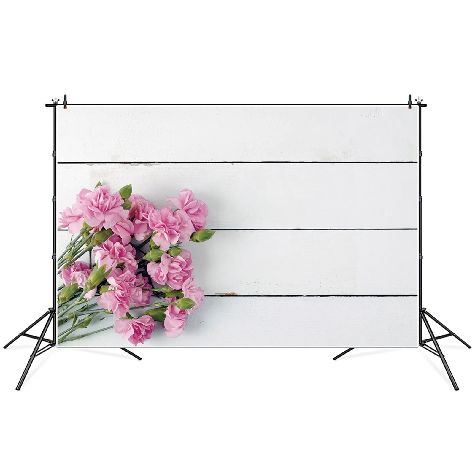 Frühling rote Blumenstrauß Kulissen Fotografie weiße Holzbrett Planken maßge schneiderte Kinder Photo booth Foto Hintergründe