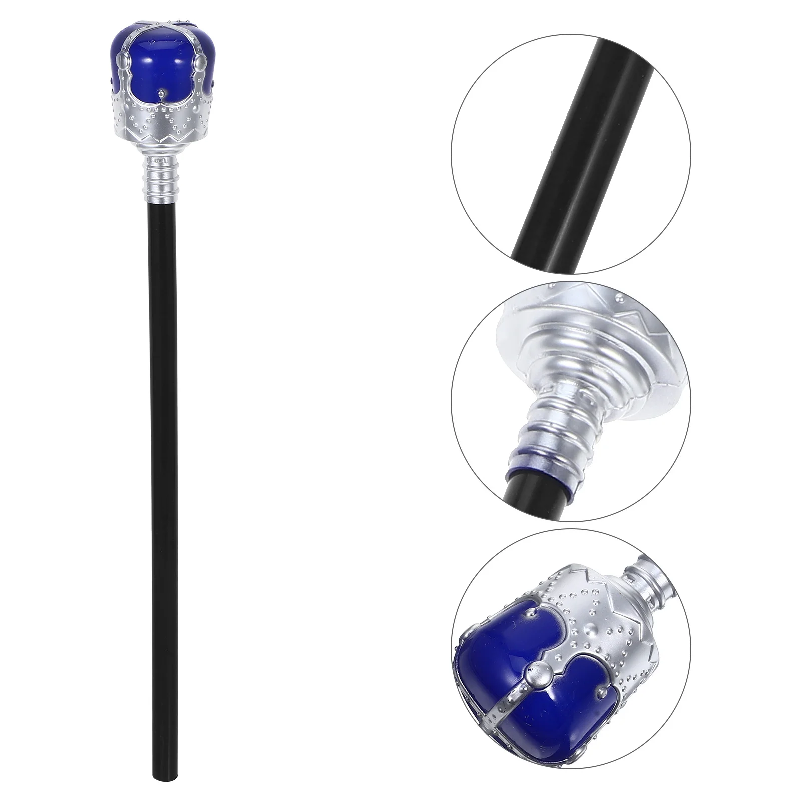 عصا المشي البلاستيكية خفيفة الوزن من King Scepter Halloween Cane Prop لتزيين الحفلات التنكرية وإكسسوارات الأدوار