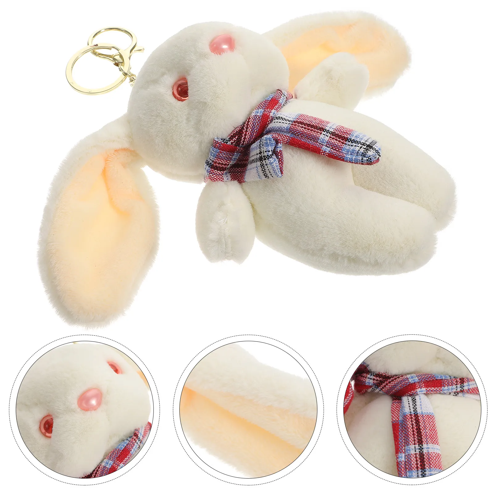 

Rabbit Keychain Creative Hanging Pendant Ornament for Bags Luggage Backpacks Decorative Key Ring Cartoon Bunny Accessory