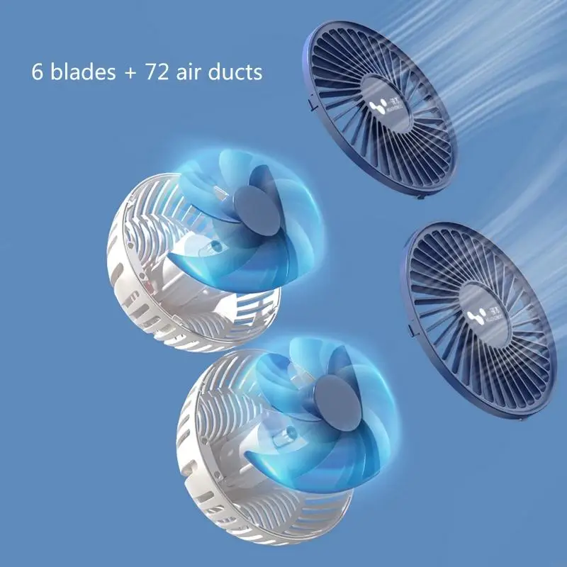 مروحة السيارة التي تعمل بالطاقة USB متعددة الزوايا قابلة للدوران للرأس 3 سرعات لوحة القيادة ABS N58D