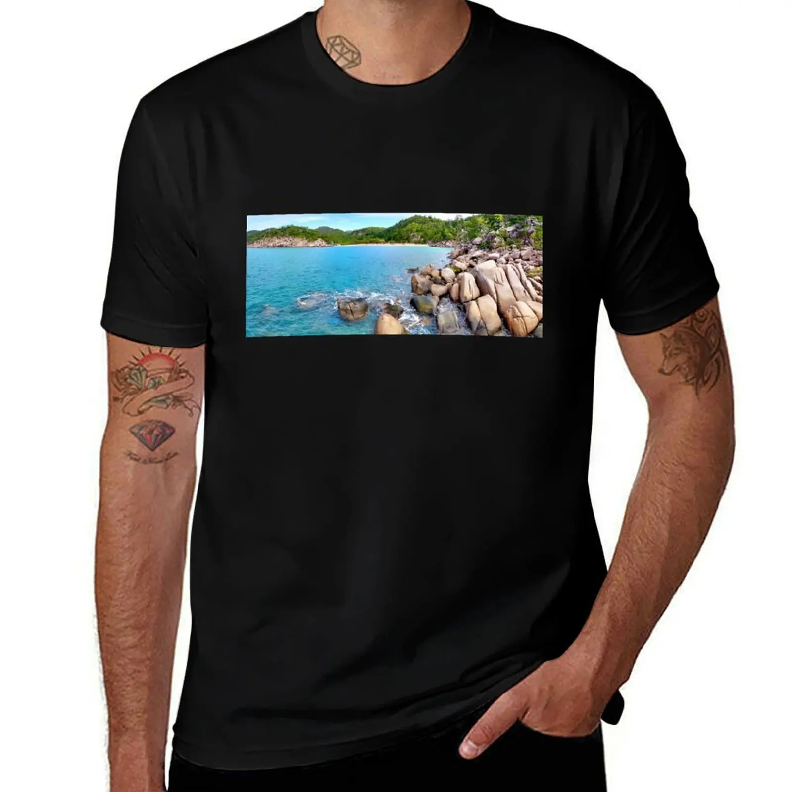

Футболка Magnetic Island Queensland Townsville Arthur Bay Rocks, аниме-фигурки, футболка большого размера, черные футболки для мужчин