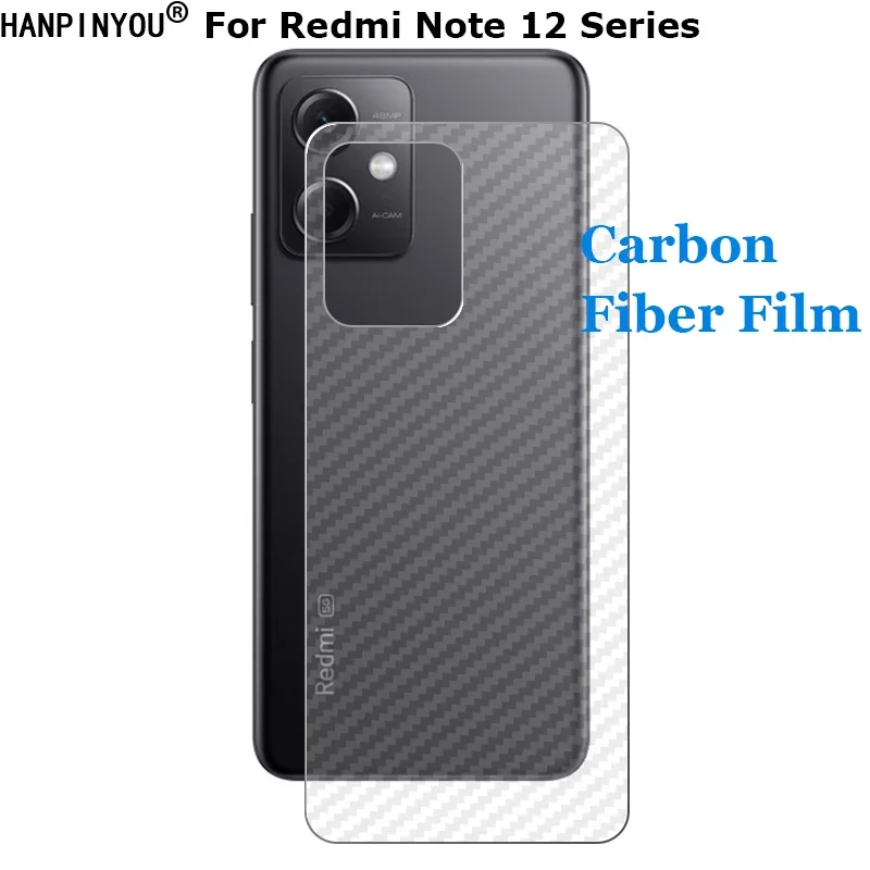 For Xiaomi Redmi Note 13 12 12S 12R 12T Pro Plus Speed Explorer 3D Carbon Fiber Back Film Stiker Screen Protector (Not Glass)