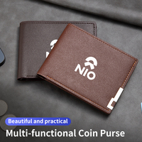 Short Men's Wallet Coin Card Leather Bag Car Logo Multi-function Wallet For Nio ES6 EC6 ES8 ES7 ET5 ET7 EP9 EVE 2021 2022 2023