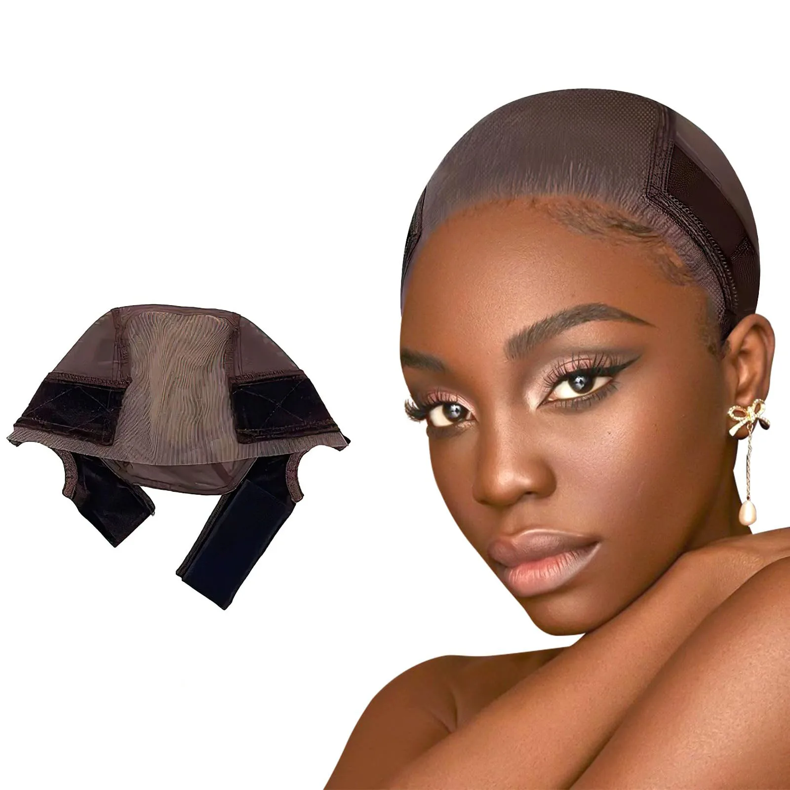 Lace Wig Grip Cap for Glueless Wig Transparent Lace Reusable Cap, Wig Grip Cap for Lace Frontal Wigs to Keep Wigs in Place