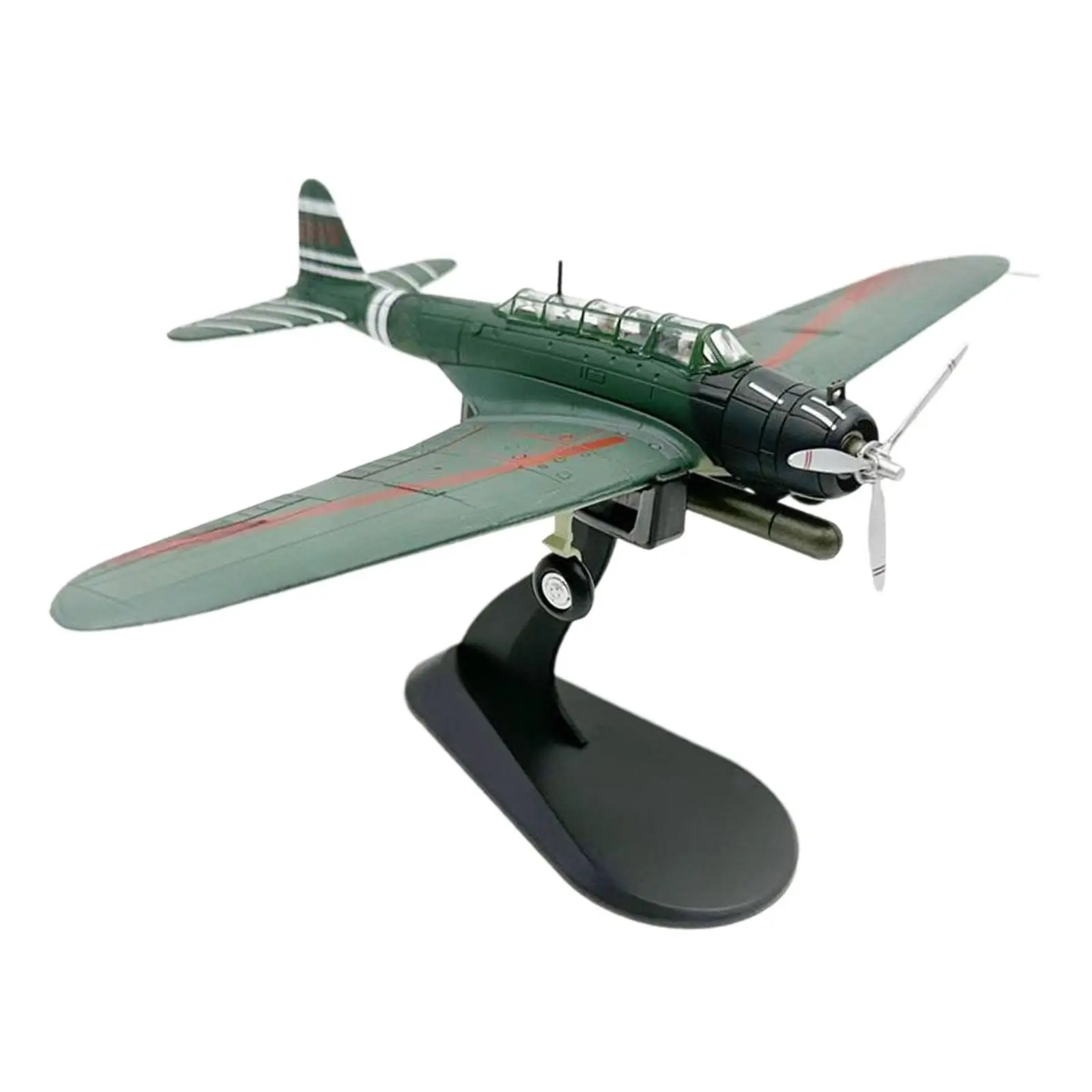 1:72 Diecast Fighter Model Ornament Enthusiasts Collections with Display Stand for Bookshelf Cafes Office Livingroom TV Cabinet