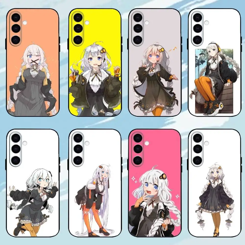 K-Kizuna Akari funda de teléfono negra para Samsung Galaxy A73,A72,A71,A70,A53,A52,A51, otros carcasa negra suave