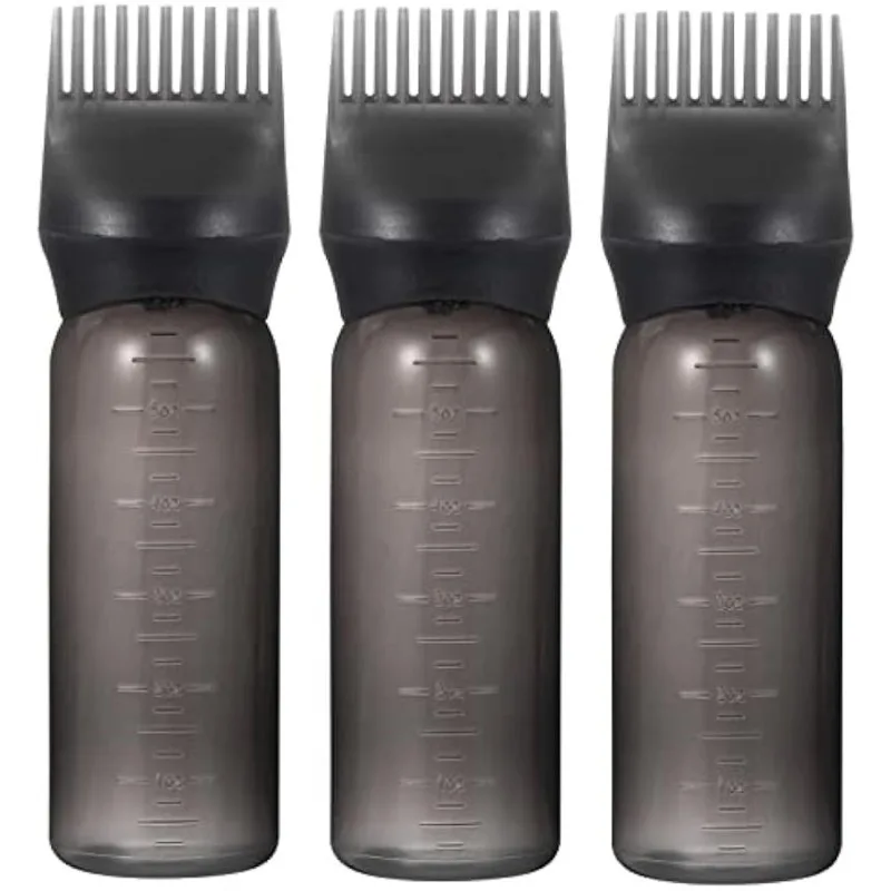 Hair root comb applicator bottle -6 ounces, labeled with capacity value shampoo bottle, suitable for normal hair quality
