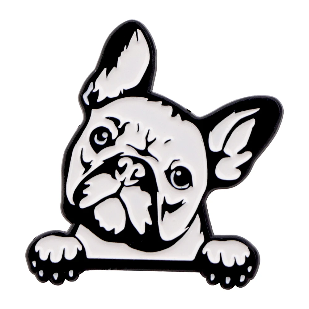 

Cute Bulldog Enamel Pin Brooches on Clothes Badge Bag Clothes Lapel Woman Men Jewelry Gift for Friends