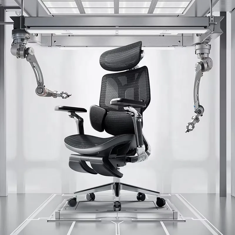 Deluxe High-Tech Ergonomic Mesh Office Chair with Adjustable Backrest Home Massage Computer Chair