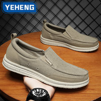 Men Spring/Summer Casual Canvas Shoes Breathable Lefu Shoe Soft Sole Vulcanized Shoe Outdoor Sneakers Walking Shoe Driving Shoes