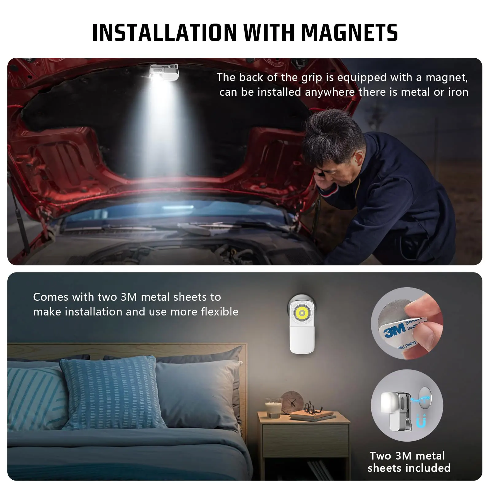 SD1 Type-C Rechargeable EDC Flashlight 400Lumens, Bulit-In Battery Clip-on Light LPX6 Waterproof with Magnetic Tail for Outdoor