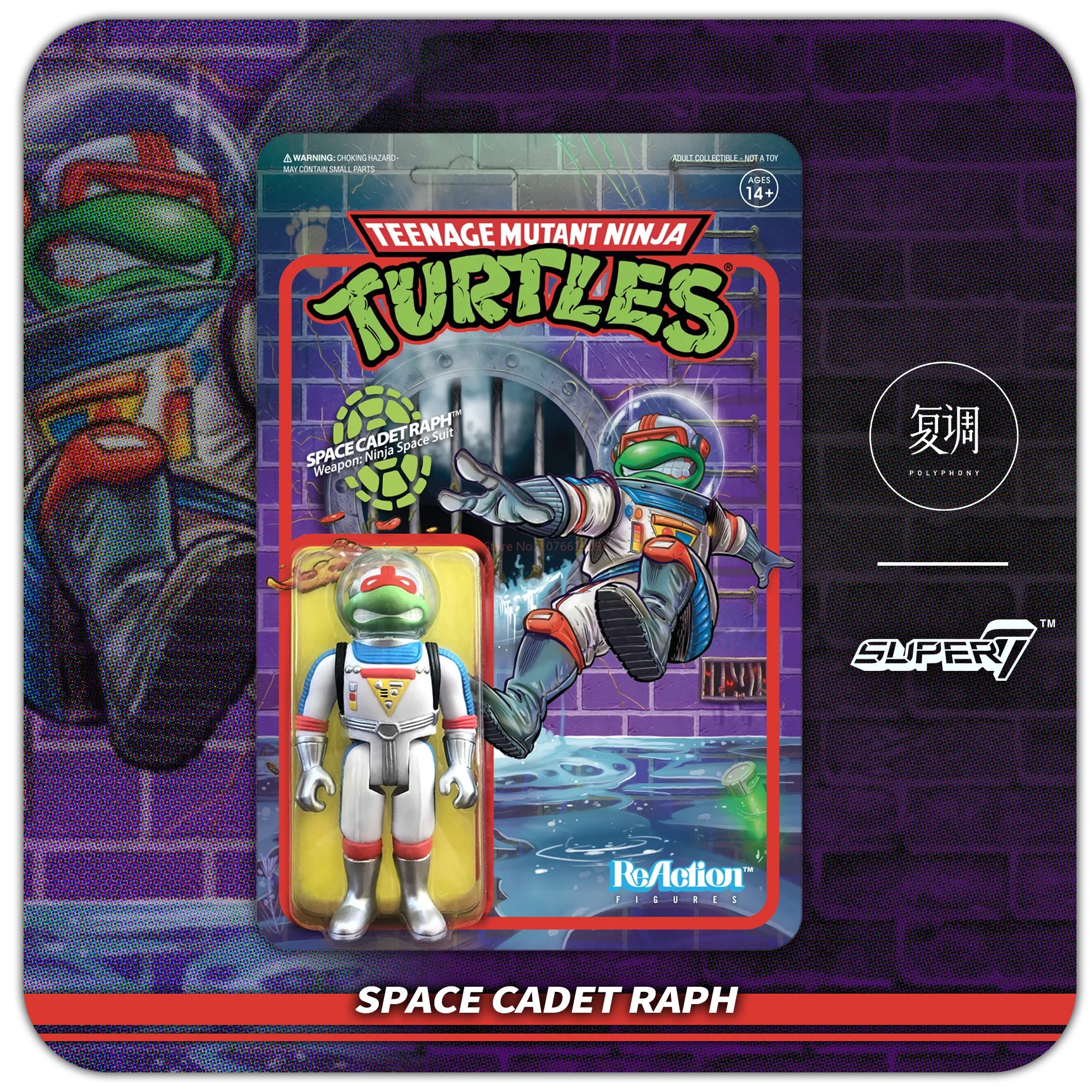 En Stock Super 7 Tortugas Ninja Tarjeta colgante Serie 2 Krona Raphael Sprint Película Accesorios Regalo