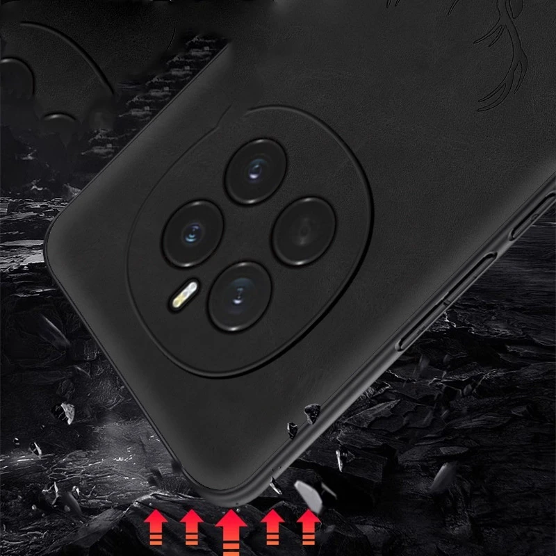 Shell For Honor Magic 7 Pro 3D Cartoon Elk Deer Head Leather Phone Case For HONOR Magic7 6 5 4 Ultimate Holster Shockproof Cover
