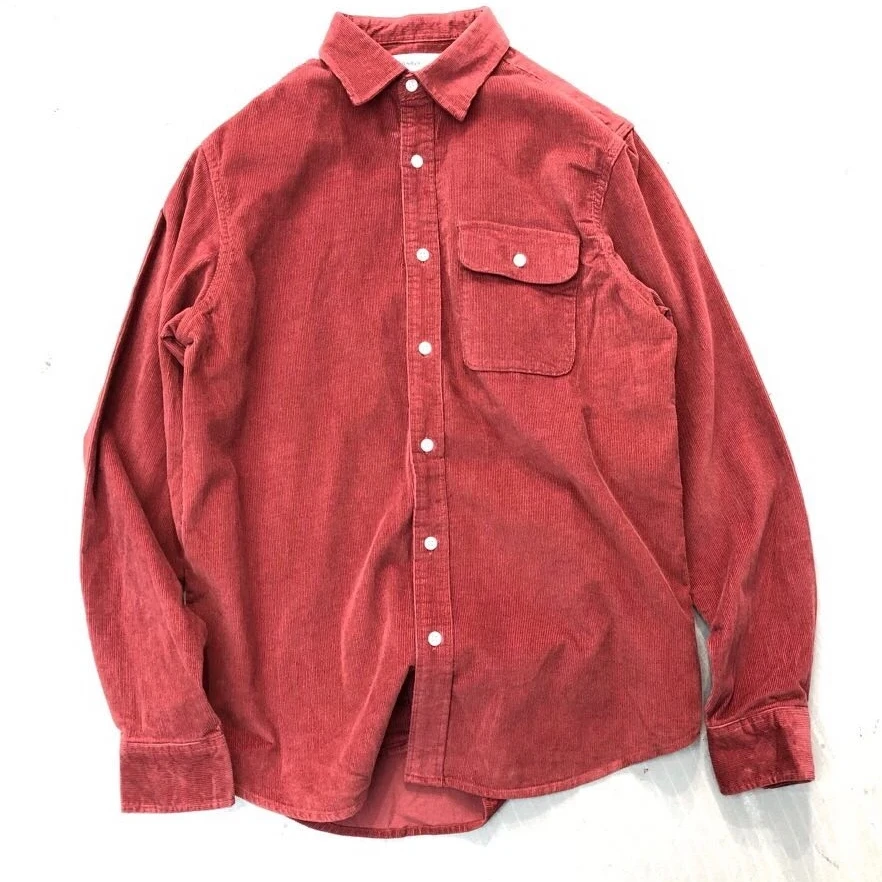 Men's American Casual 100% Cotton Washed Corduroy Shirt Fall/Winter Warm Japanese Trendy Streetwear Loose-Fit Casual Jacket