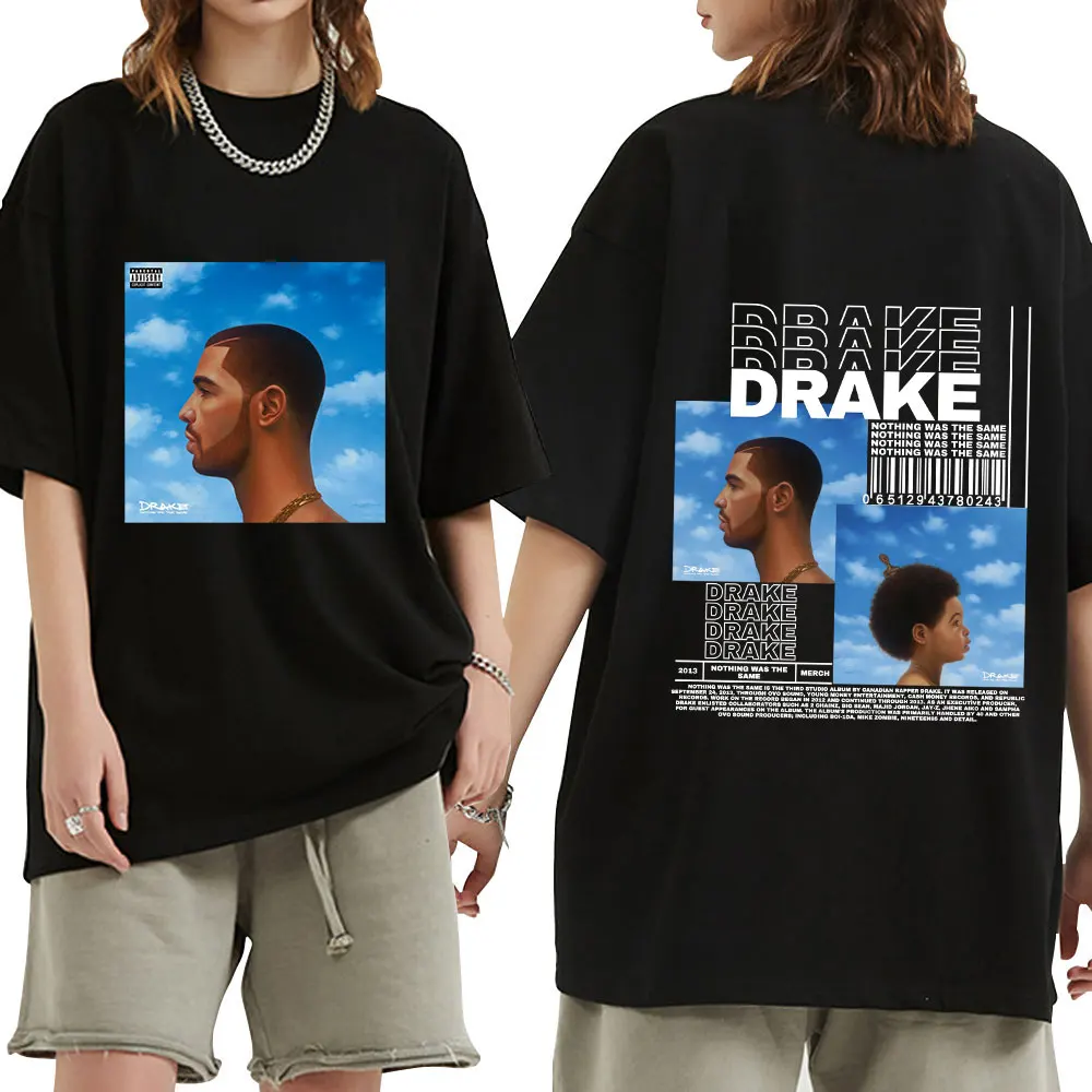 Rapper Drake Nothing Was The Same Music Album Graphic T Shirt Men Casual Oversized T-shirts Fashion Hip Hop T-shirt Streetwear