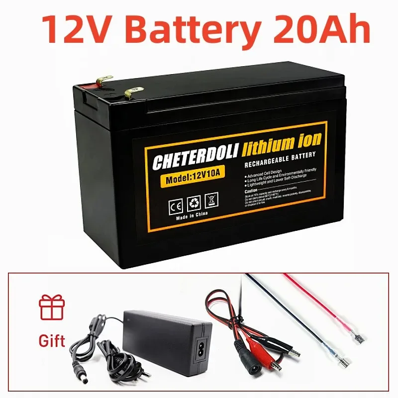 

CHETERDOLI NEW 12V 18650 Battery Pack Recharable Battery Solar Storage Battery Electric Lighting With Charger