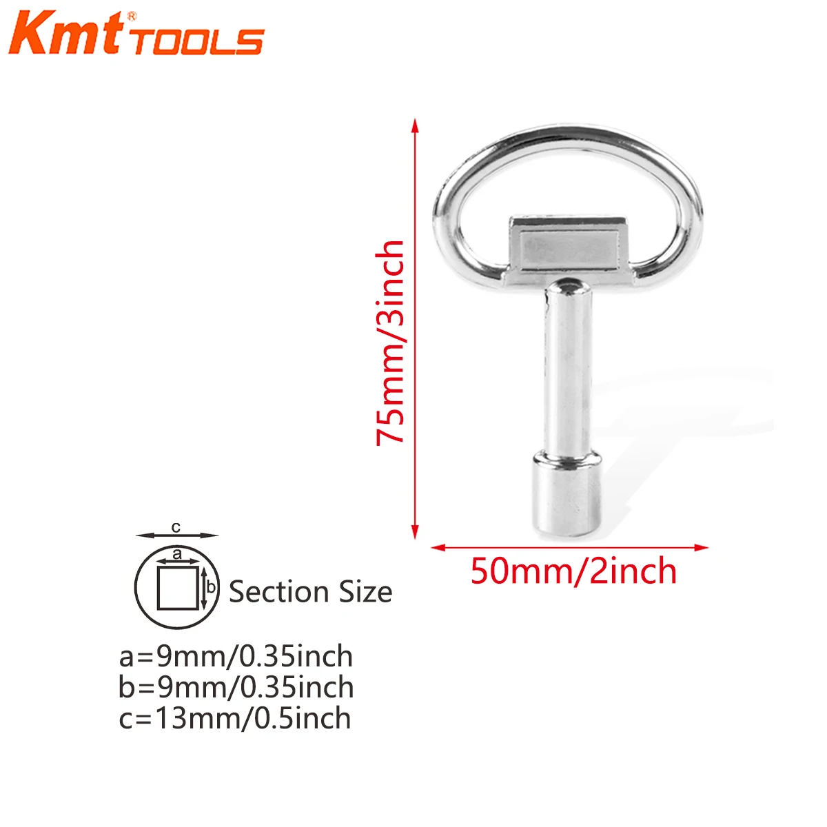 KMT 1PC Triangular Socket Key Triangle Cabinet Spanner Key Lock,2.4X2.2inch