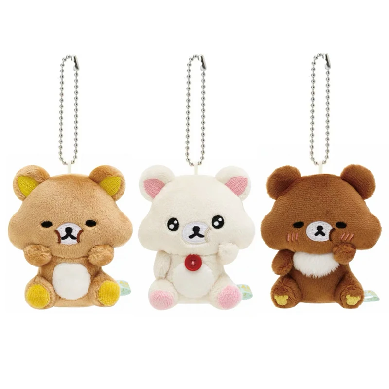 

Плюшевый брелок Rilakkuma «Во все будет полное и удовлетворенный медведь» Kawaii, милая сумка, брелки, шарик-талисман, подвески, брелок для ключей