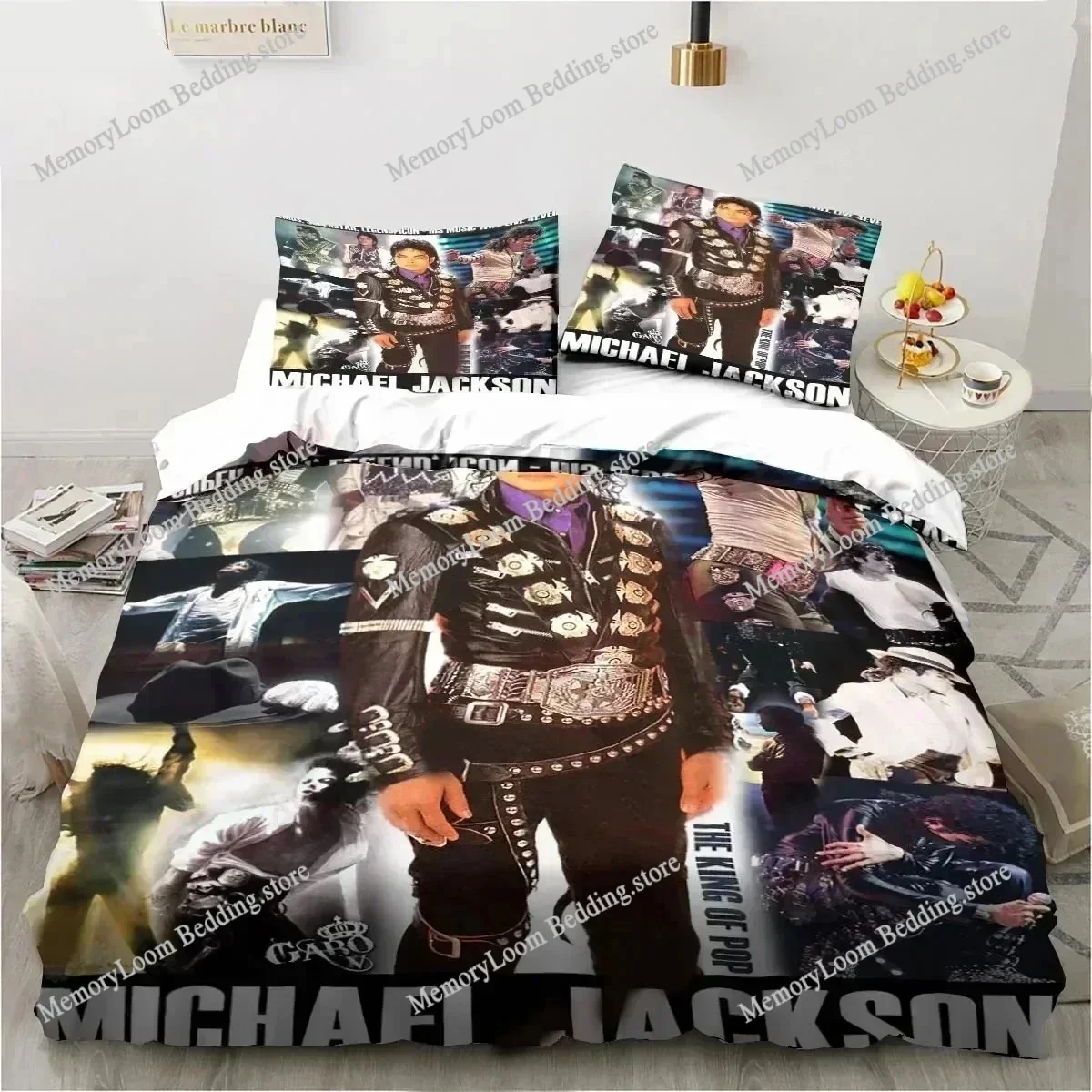 3D Printing Michael Jackson Bedding Set Pillowcase Comforter King Queen Size Boys Adult Duvet Cover Bed Set