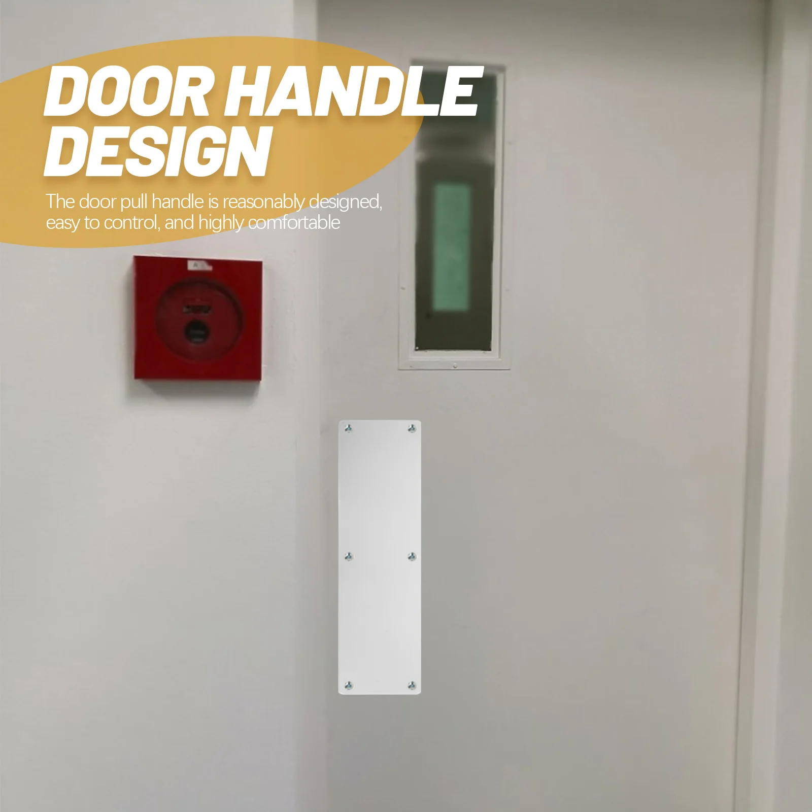 Door Push Stainless Steel For Interior Doors Easy Installation Modern Metal Finger Plate Hardware Accessory Kick Plate For