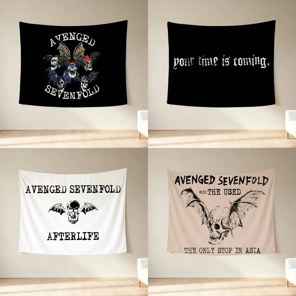 Rock Band A-Avengeds Sevenfolds Tapestry Banner Meme Tapestry With HD Printing Cool Flags For College Dorm Room