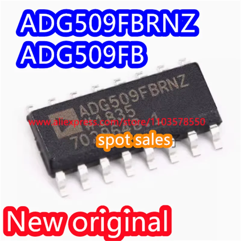 ADG509FBRNZ ADG509 ADG509FBRN SMT SOP16 interruptor analógico multiplexor IC chip ADG509FB, 5 piezas, nuevo, original