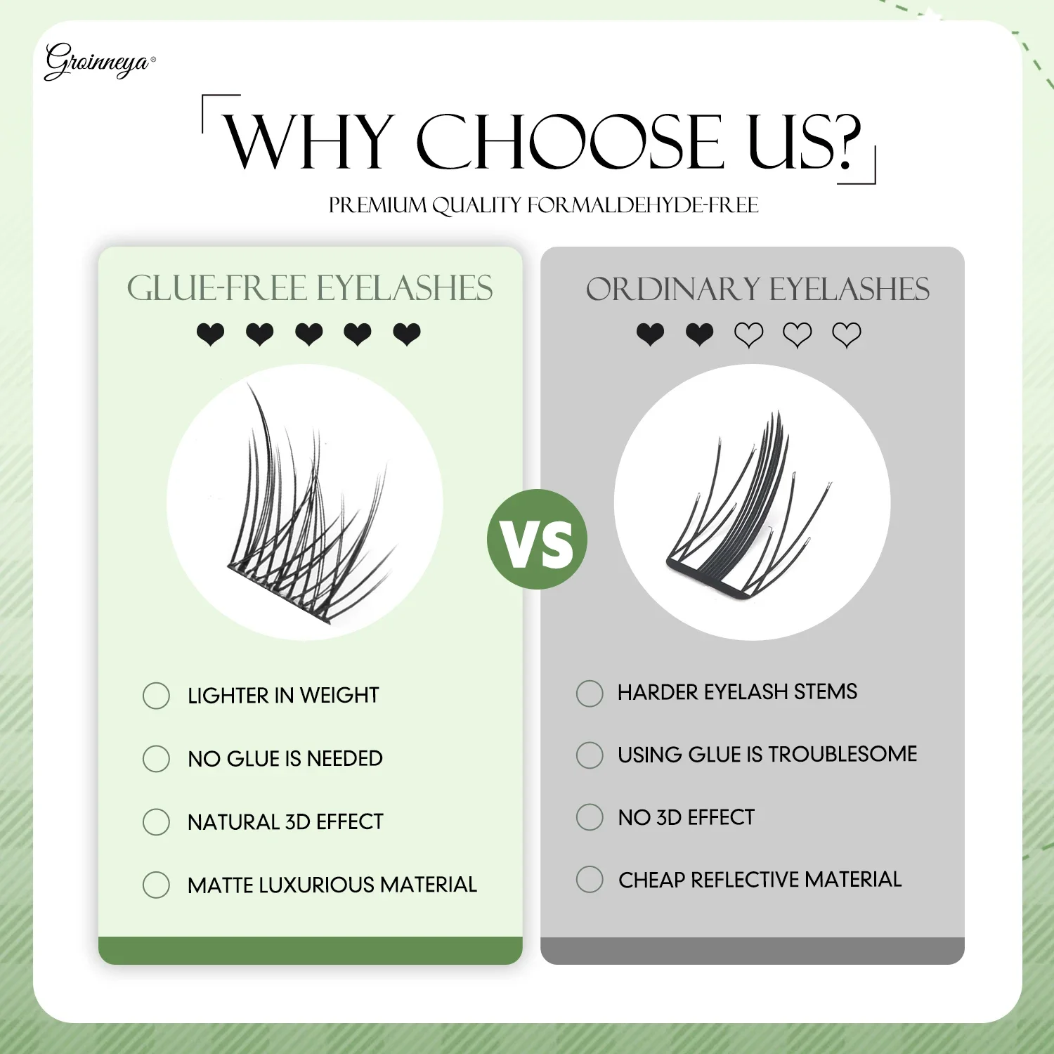 GROINNEYA جلدة مجموعات ذاتية اللصق Wispy لا حاجة للغراء نظرة طبيعية مجموعات مانغا جلدة لتقوم بها بنفسك جلدة ماكياج