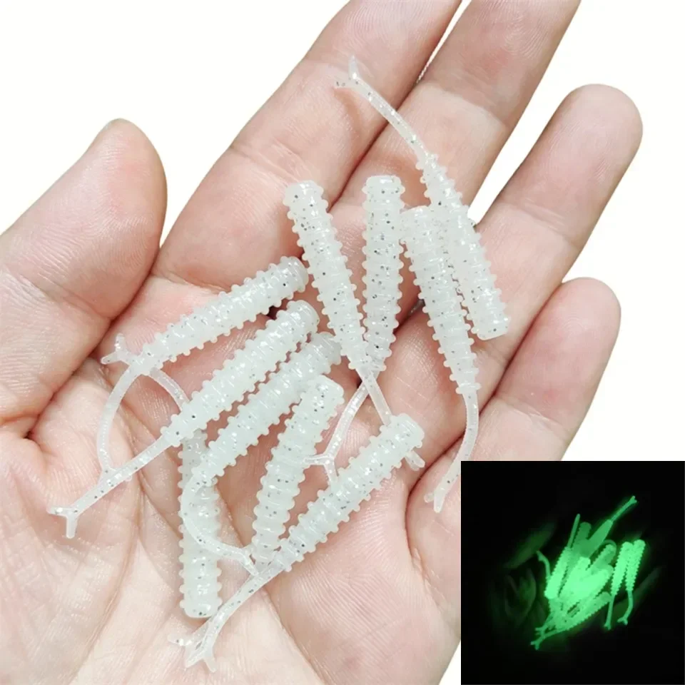 Angeln Weiche Köder AJING Rockfish 10 teile/los 0,5g 45mm Künstliche Wobbler Ozean Rock Silikon Shad Wurm Köder – Detail 4