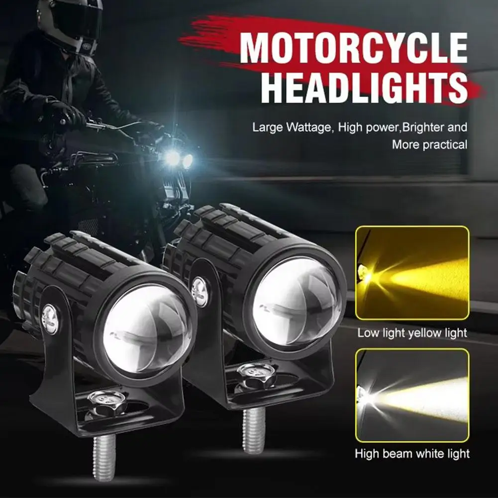 

Motorcycle LED Headlight Mini Projector ATV Scooter Driving 12V Spotlights Fog Dual Light Accessories Motorcycle Lens Lamp F6U6
