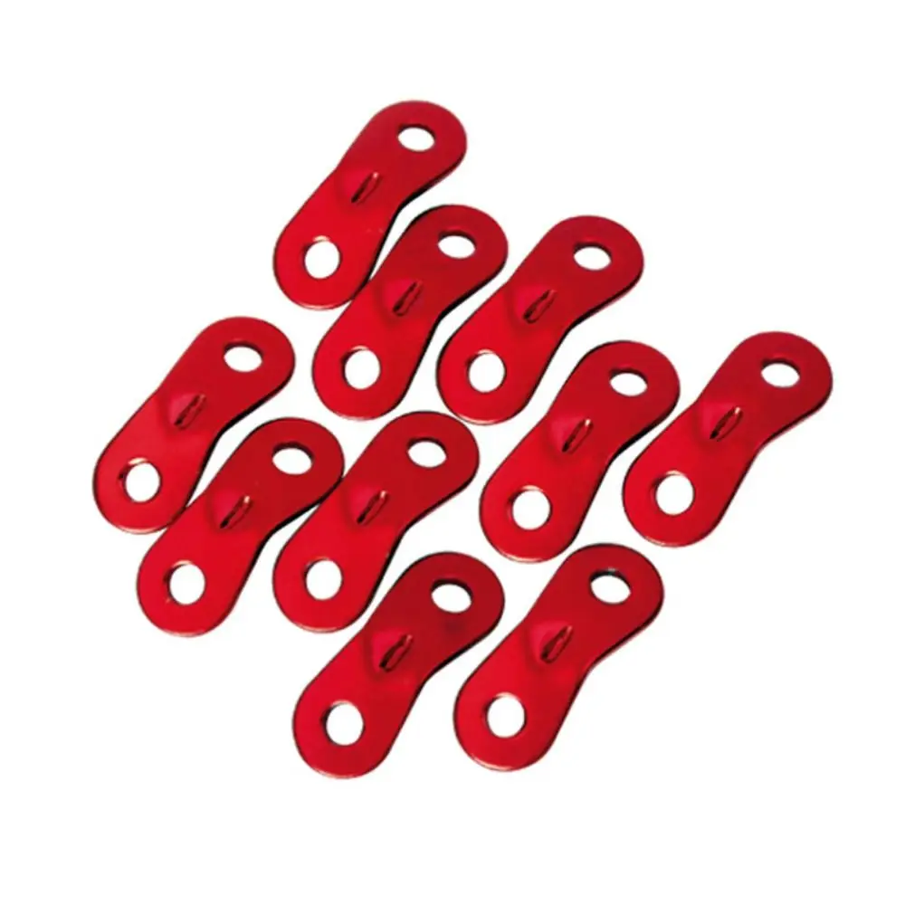 10 Pcs Aluminum Alloy Tent Rope Tensioners Camping Non-Slip Cord Lock Buckles Dual Holes Wind Rope Peanut Stopper