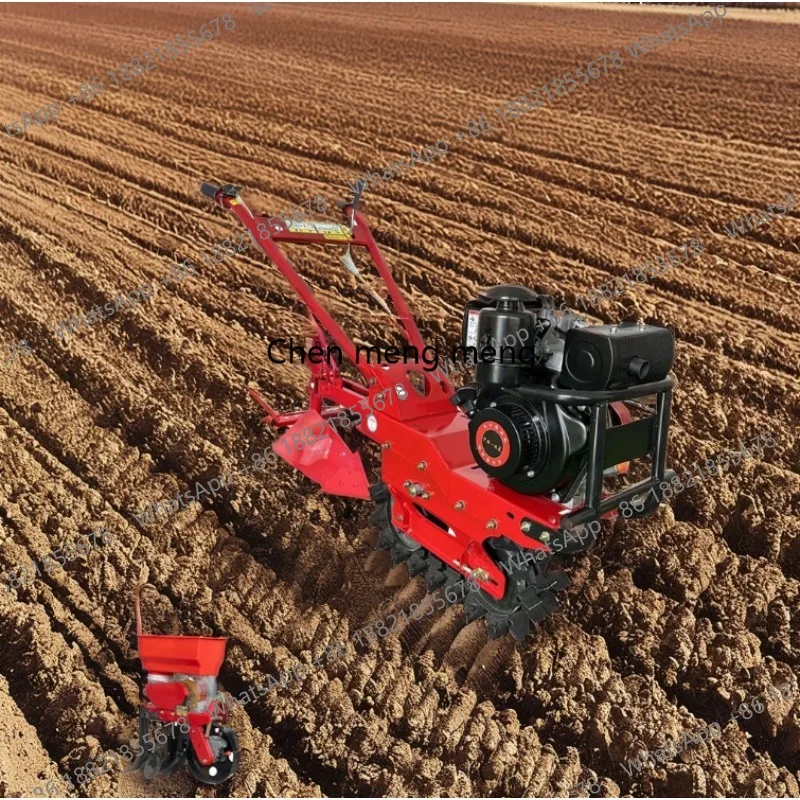 Chain track multifunctional micro tiller flip plow Micro tiller flip plow corn tiller fertilization agricultural artifact