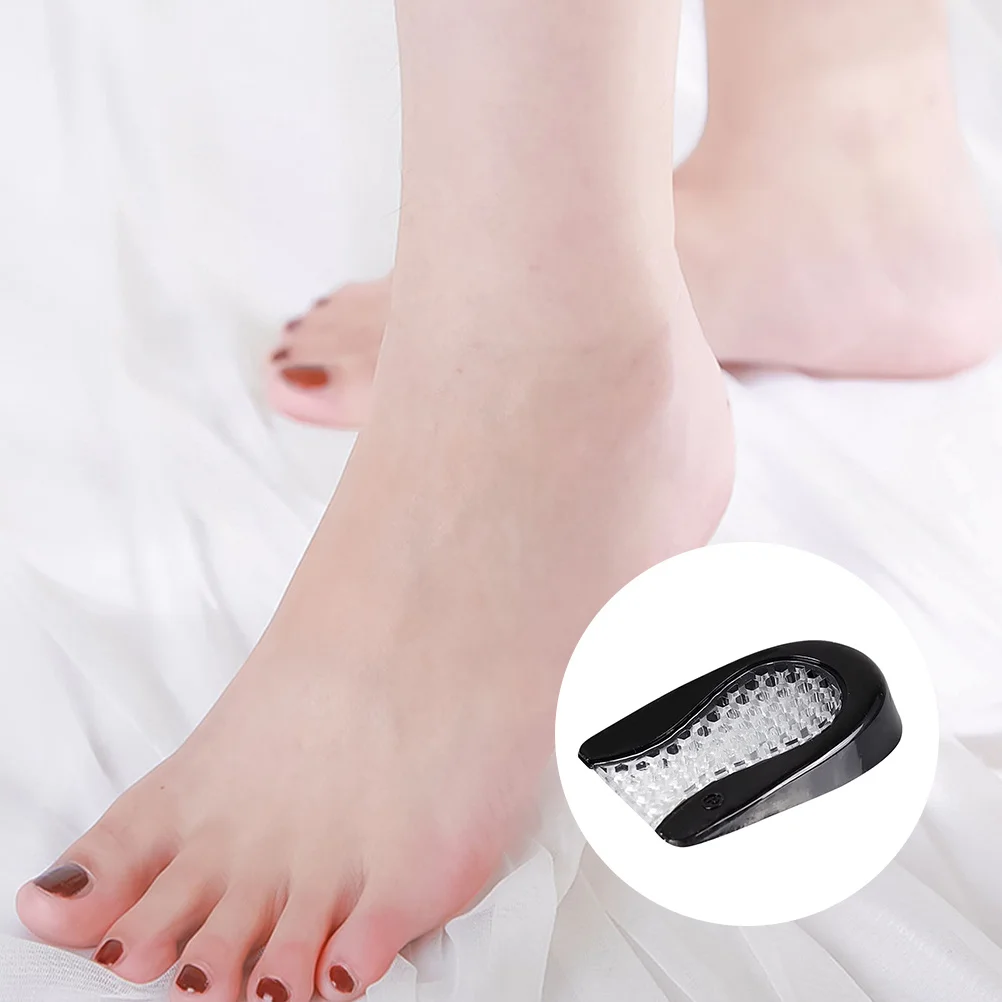 

2pcs Elastic Heel Insoles Pain Relief Half Pad Shock Absorbing Honeycomb -Shaped Cup Supportive Lightweight Washable
