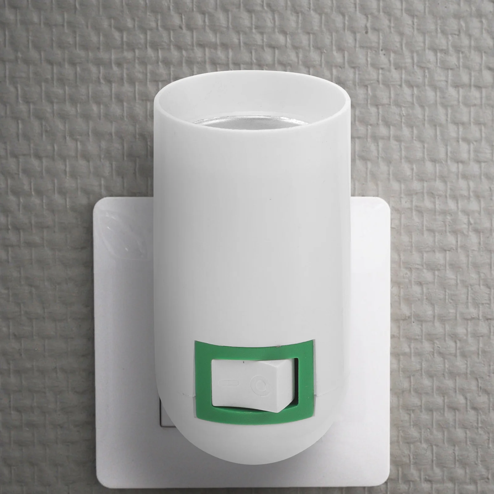 

E27 Light Socket Adapter Nickel Plated Brass Copper Conductive Sheet Built-In Switch For Home Office Workshop Lighting Decor