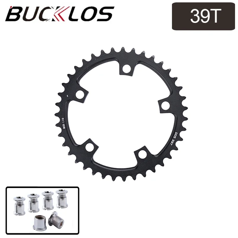 BUCKLOS Rennrad Kettenblatt 110 BCD Kettenblatt 4 Loch 5 Loch 34/36/39/50/52/53T Kettenblatt Double Speed Rennrad Krone