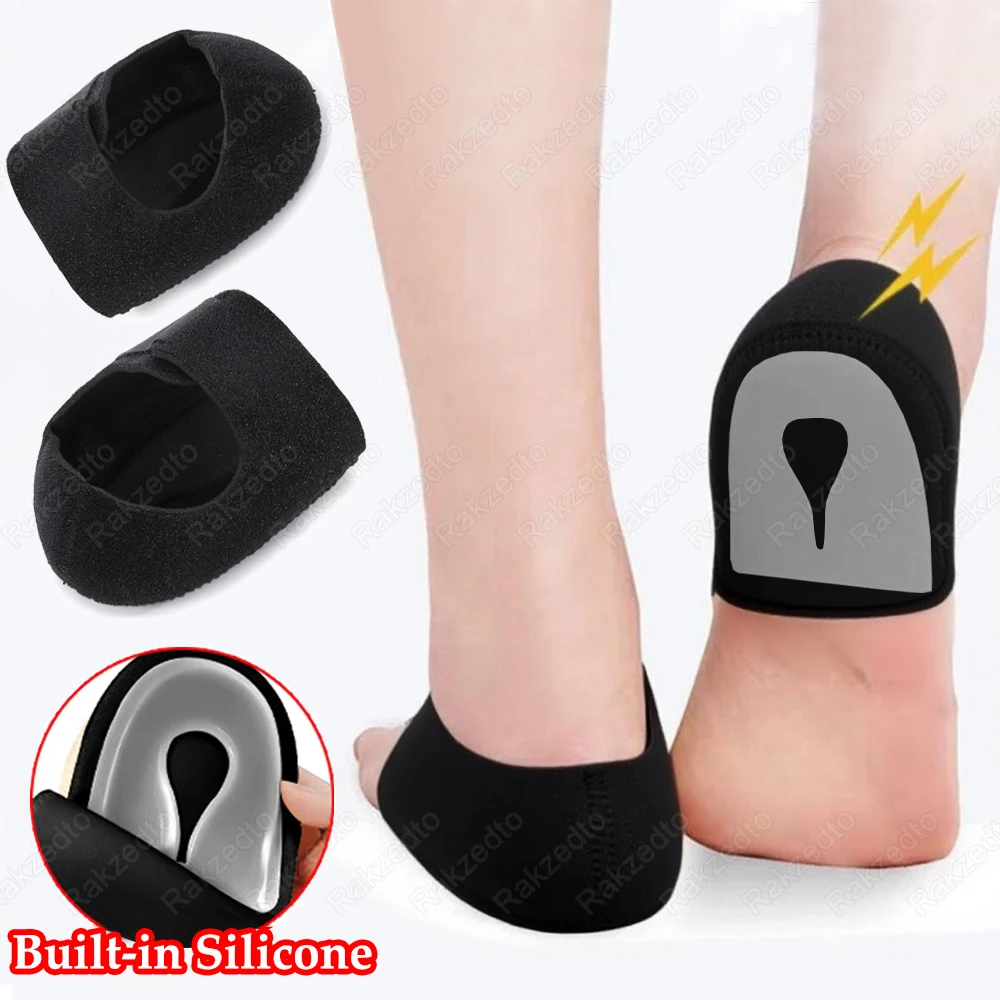 Silicone Gel Heel Socks for Dry Cracked Feet Moisturizing Heel Spurs Treatment Plantar Fasciitis Pain Relief Insoles for Shoes